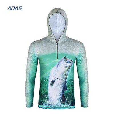 acheter Garde contre les éruptions cutanées Anti-UV Hoodies de pêche légers Jersey UPF50 Protection solaire sèche rapide online manufacture