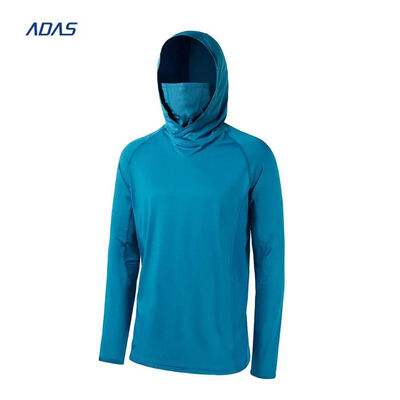 kaufen Sublimation Schnelle Trockenfischerei Tragen Sie UV-Fischerei Hoodie T-Shirt Gesicht Maske UPF 50 100% Polyester online manufacture