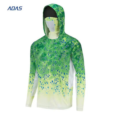 Buy Polyester UPF50 Camo Fishing Hoodie Jersey Long Sleeve For Adults UV Protection online manufacture