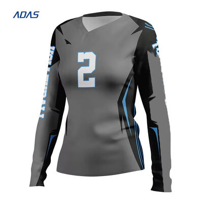 kupować 165 g Digital Sublimation Volleyball Wear Jersey Wicking Czarno-biały online manufacture
