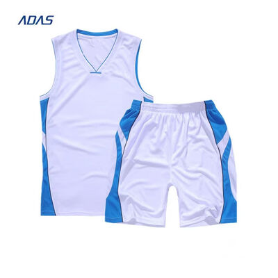 kaufen Antibakterielle Sublimation Blau Umkehrbare Basketball Trikots Atmung Strass gestickt 160g online manufacture