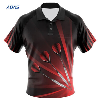 Buy Personalized Breathable Mens Darts Shirts Jersey With Button Polyester Fabric online manufacture