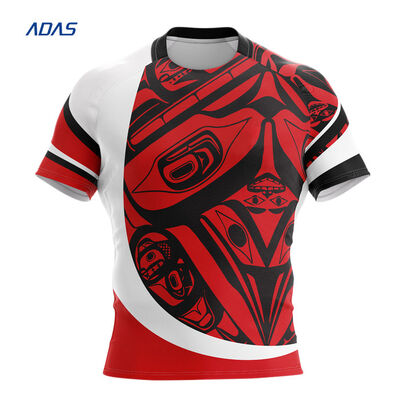 Buy 220gram Customized Mens Rugby Wear Training Clothing Fluorescence Color online manufacture