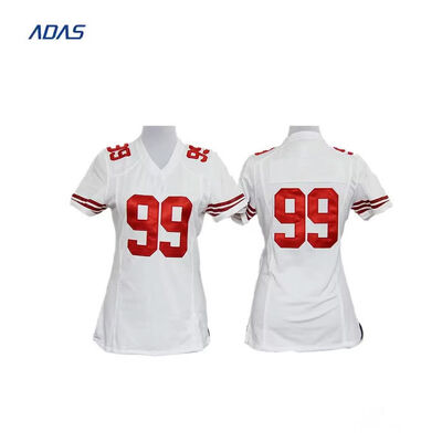 acheter OEM Sublimation T-shirt blanc pour les entraînements de football américain 100% polyester online manufacture