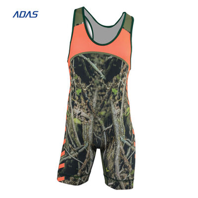 comprar Poliéster Spandex Custom Youth Wrestling Duplo Uniforme Jockstrap sem mangas online manufacture