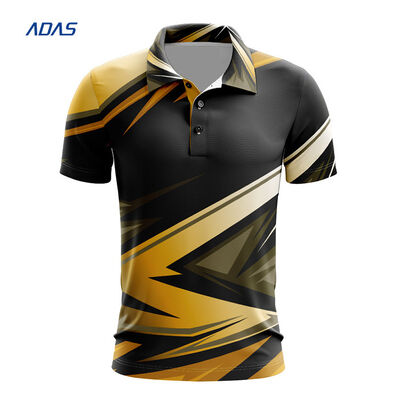 Buy Bulk Men's Knitted Sublimation Tee Shirts Sport Wear Polo Shirt Lightweight online manufacture