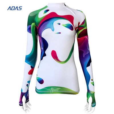 Beli Bernafas Wanita Pria baju renang lengan panjang Rashie Unisex Rashguard cepat kering online manufacture