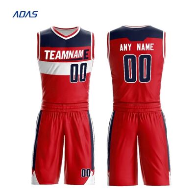 kaufen Sportbekleidung Basketball-Uniform Unisex, individuell anpassbare Basketballshorts in Übergröße mit atmungsaktivem Trikot, bedruckte Uniform online manufacture