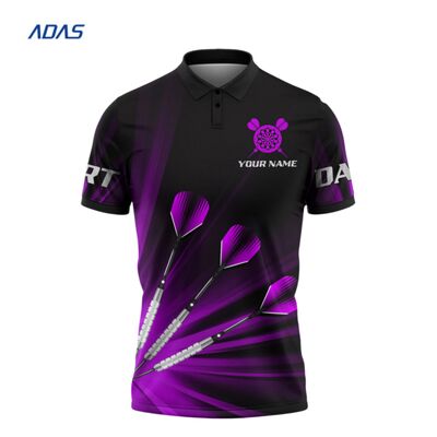 comprare Camicie Dart con cerniera e bottone a colletto Full Sublimation Dart Uniform Dart Jersey online manufacture