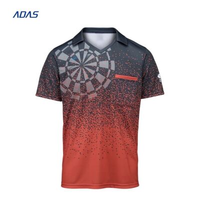 comprar Impressão de sublimação de secagem rápida e personalizada Homens Dart Jersey Competição Uniform Design Zipper Dart Shirt online manufacture
